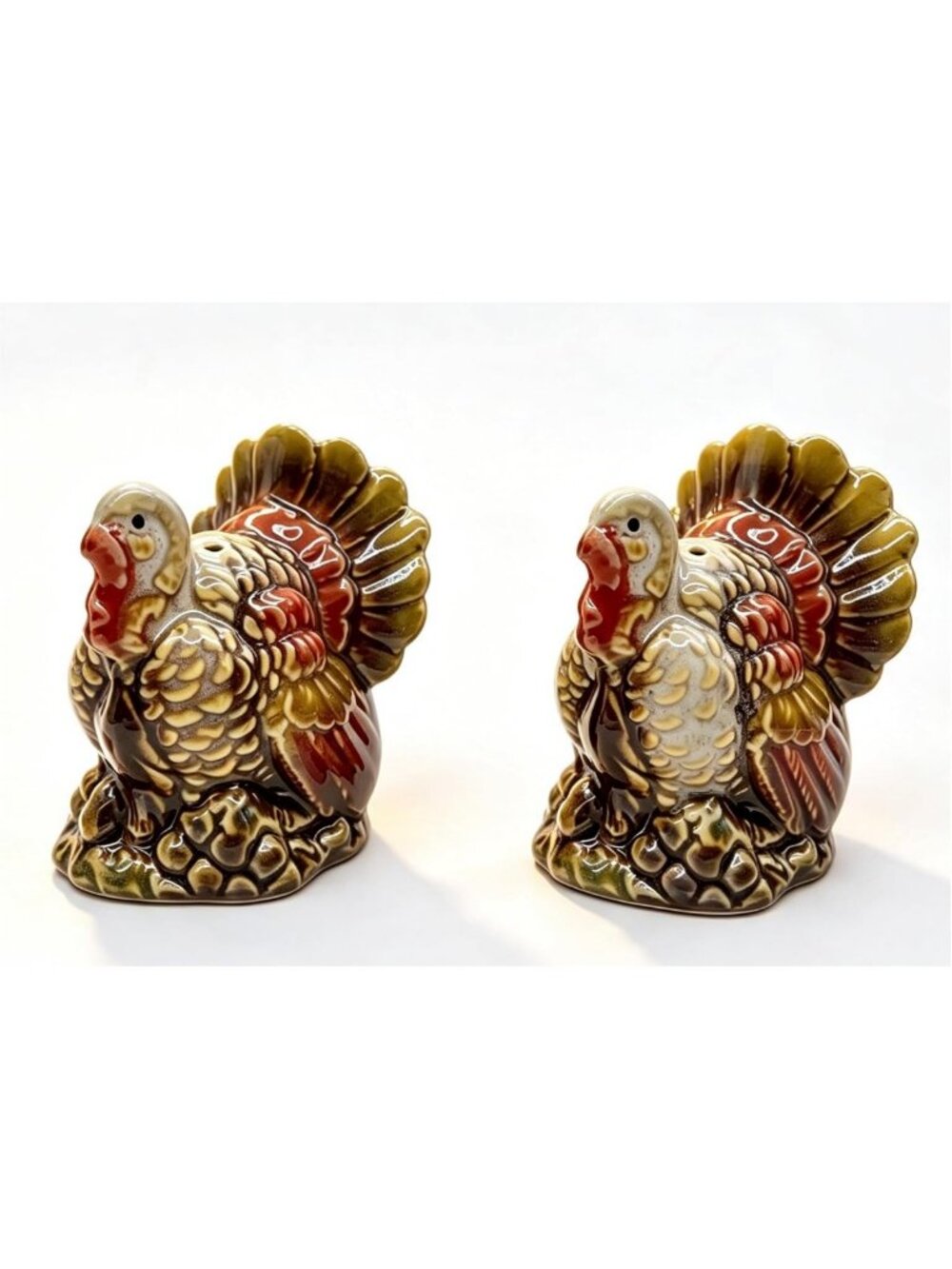 Charming Turkey Ceramic Salt & Pepper Shakers Set - 2-Piece Kitchen Decor